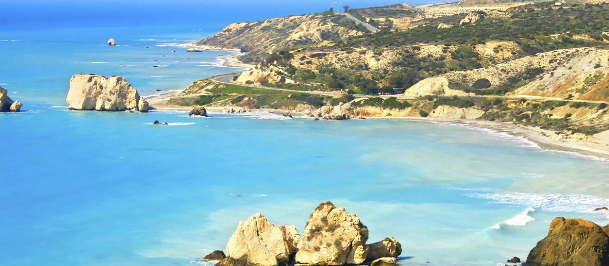 Felsen der Aphrodite am Petra tou Romiou Strand