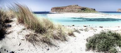 Balos Lagoon mit weißem Sand