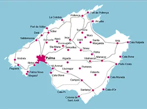Landkarte Mallorca