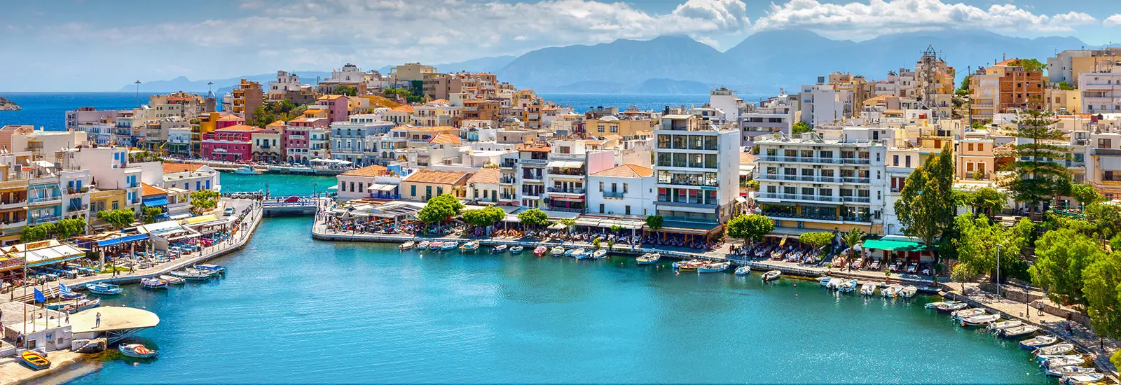 Rethymno auf Kreta - Bunte Häuser an der Küste
