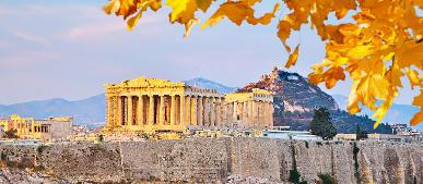 Blick auf die Akropolis über Athen