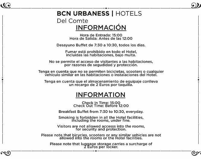 BCN Urbaness Hotels Del Comte - Général
